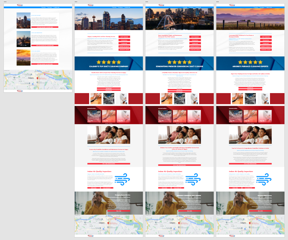 Airdrie Web Design for Active Air Alberta